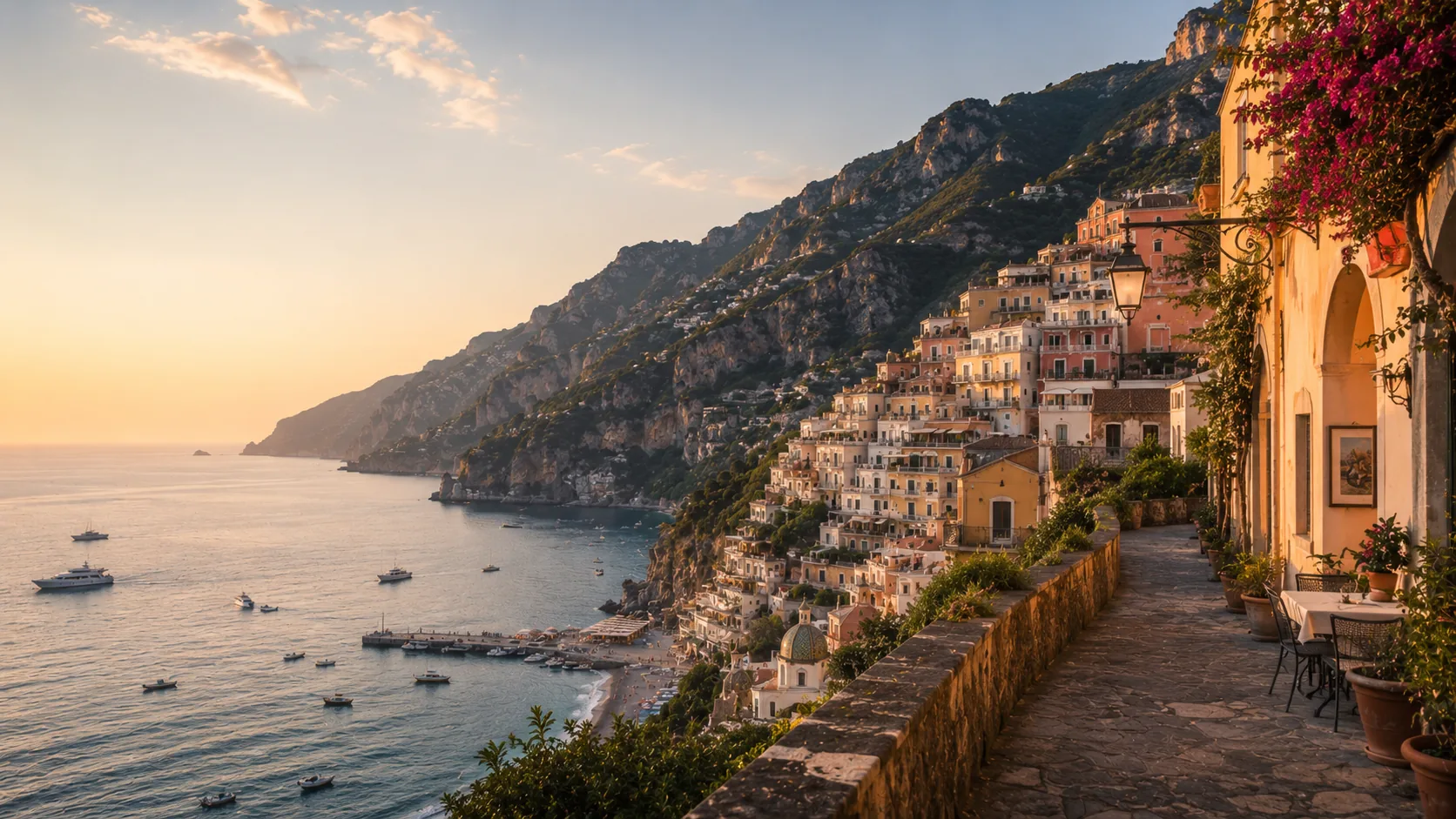 Mediterrane K&uuml;stenstadt mit historischem Hafen als Inspiration f&uuml;r individuell geplante Europa-Reisen.