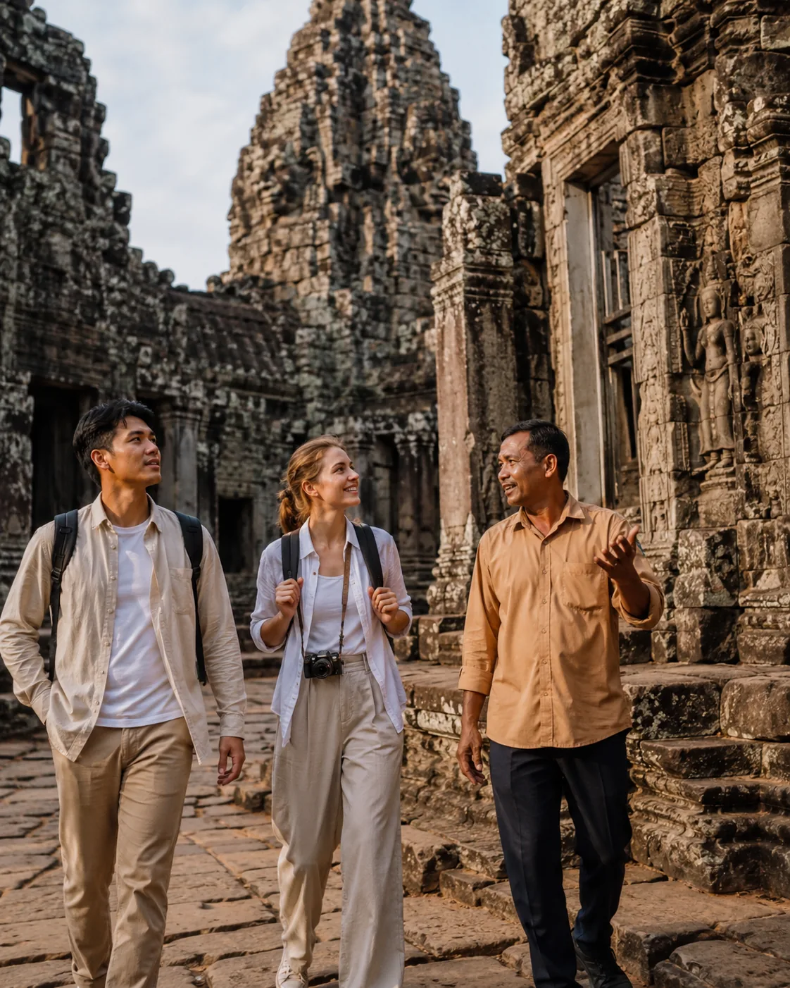 Reisende erleben mit einem lokalen Guide eine besondere Aktivität am Reiseziel